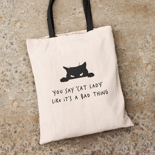 Tote Bag Moderne Cuisine Amusante Chat Lady Chat Maman