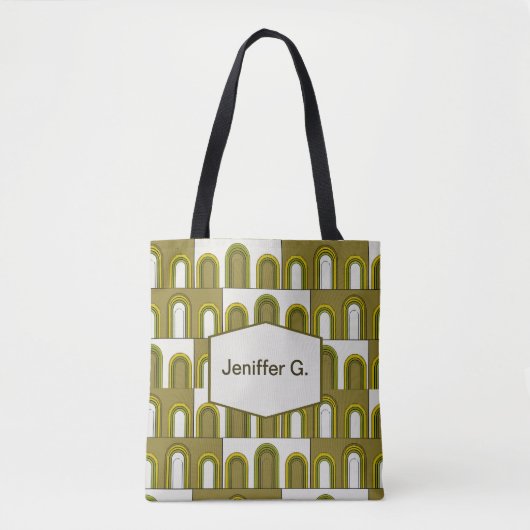 Tote Bag Moderne du milieu du siècle, style art déco (Devant)