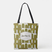 Tote Bag Moderne du milieu du siècle, style art déco (Dos)