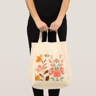 Tote Bag Moderne Élégant Aquarelle Rose
