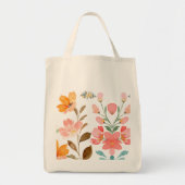 Tote Bag Moderne Élégant Aquarelle Rose (Devant)