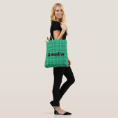 Tote Bag Moderne élégant coche verte (Sur le modèle)