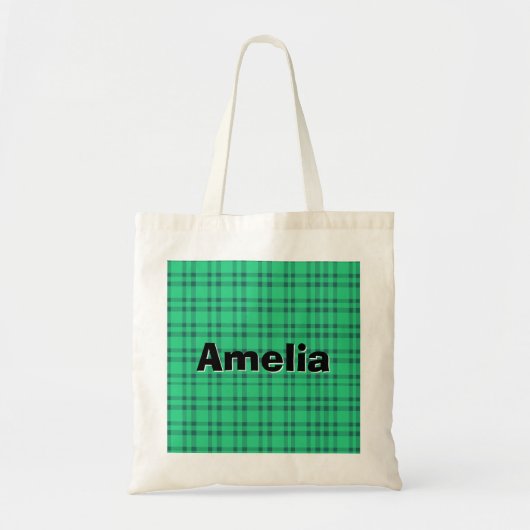 Tote Bag Moderne élégant coche verte (Devant)