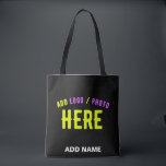 TOTE BAG MODERNE ET MODERNE PERSONNALISABLE NOIR VÉRIFIÉ<br><div class="desc">VOUS POUVEZ CHANGER,  REDIMENSIONNER OU AJOUTER LOGO,  PHOTO,  TEXTE ET COULEURS COMME VOUS LE SOUHAITEZ.MERCI.</div>