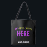 TOTE BAG MODERNE ET MODERNE PERSONNALISABLE NOIR VÉRIFIÉ<br><div class="desc">VOUS POUVEZ CHANGER,  REDIMENSIONNER OU AJOUTER LOGO,  PHOTO,  TEXTE ET COULEURS COMME VOUS LE SOUHAITEZ.MERCI.</div>