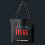 TOTE BAG MODERNE ET MODERNE PERSONNALISABLE NOIR VÉRIFIÉ<br><div class="desc">VOUS POUVEZ CHANGER,  REDIMENSIONNER OU AJOUTER LOGO,  PHOTO,  TEXTE ET COULEURS COMME VOUS LE SOUHAITEZ.MERCI.</div>