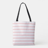 Tote Bag Moderne fille rose flamant,rayé,monogramme (Dos)