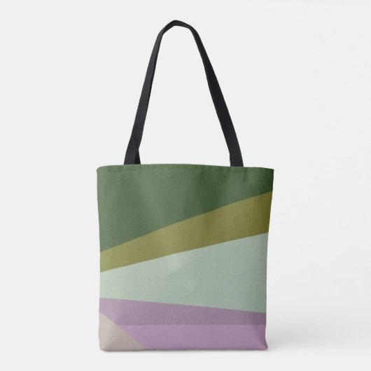 Tote Bag Moderne géométrique violet vert chic personnalisé (Dos)