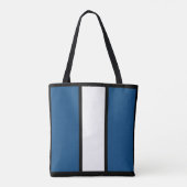 Tote Bag Moderne Gras Bloc Personnalisé Nom Classique Bleu (Dos)