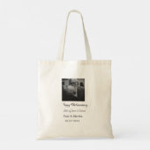Tote Bag Moderne heureux 40e anniversaire ajouter nom date (Dos)