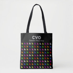 Tote Bag Moderne initiales de texte personnalisé motif d'an