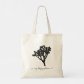 Tote Bag Moderne "ma place heureuse" B&W Joshua Tree Silhou (Dos)