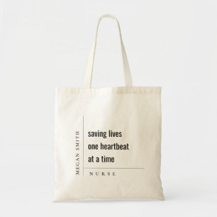Tote Bag Moderne minimaliste simple infirmière soins de san