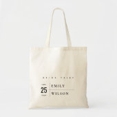 TOTE BAG MODERNE MODERNE MINIMALE TYPOGRAPHIE MARIAGE BRIDE (Devant)