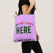 TOTE BAG MODERNE MODERNE PERSONNALISABLE MAUVE VÉRIFIÉE MAR (De près)