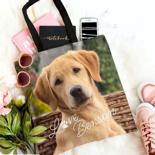 Tote Bag Moderne Mon meilleur ami Photo Amour Empreinte de 