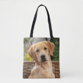 Tote Bag Moderne Mon meilleur ami Photo Amour Empreinte de  (Devant)