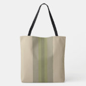 Tote Bag Moderne Moss Vert Beige rayé (Dos)