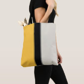 Tote Bag Moderne moutarde Jaune Argent Gris Noir Gris (De près)