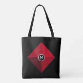 Tote Bag Moderne Noir et Rouge (Dos)