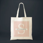 Tote Bag Moderne Pastel Rose Beauté Nom personnalisé<br><div class="desc">Moderne Pastel Rose Beauté Nom personnalisé</div>