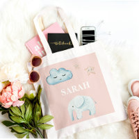 Moderne Pastel Rose & Bleu Nom de l'enfant