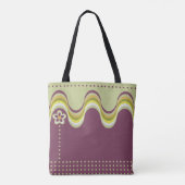 Tote Bag Moderne Retro violet vert Super géométrique Floral (Dos)