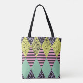 Tote Bag Moderne Rhombus : Style Abstrait Sans Couche. (Dos)