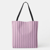 Tote Bag Moderne rose et mauve rayé (Dos)