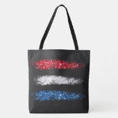 Tote Bag *~* Moderne Simple Abstrait American Flag Large (Devant)