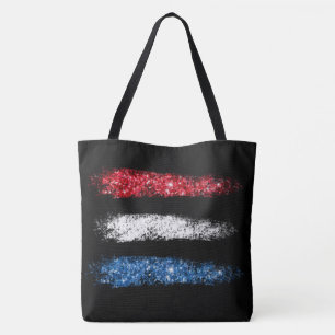 Tote Bag *~* Moderne Simple Abstrait American Flag Large