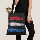 Tote Bag *~* Moderne Simple Abstrait American Flag Large (De près)