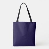 Tote Bag Moderne Simple Marine & Blanc Script Minimal (Dos)