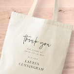 Tote Bag Moderne Simple minimaliste Merci chic<br><div class="desc">Design est composé de typographie chic moderne avec sans serif et serif police.</div>