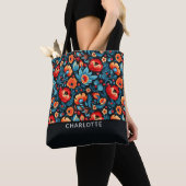 Tote Bag Moderne tendance Fleur sauvage fille sur mesure Bo (De près)