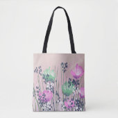 Tote Bag Moderne tendance Floral Abstrait (Devant)
