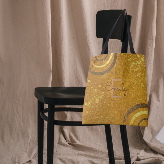 Tote Bag Moderne tendance Glam Chic Fancy Brown Gold Partie