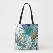 Tote Bag Moderne tendance motif ananas fruité été chic (Devant)