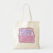 Tote Bag Moderne Texte Mignon Lilas Rose Clair (Devant)
