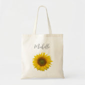 Tote Bag Moderne Tournesol Élégant Personnalisé (Devant)