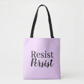 Tote Bag Modernes élégants résistent persistent citation (Devant)