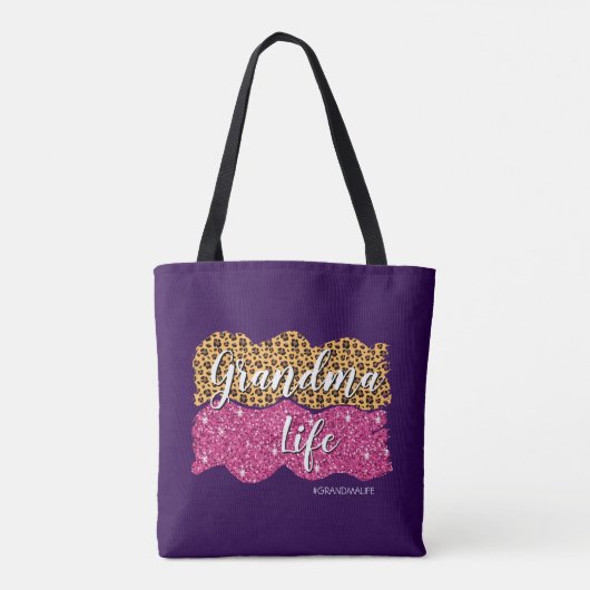 Tote Bag Modifier le texte Ajouter le nom #GrandmaLife Gran (Dos)