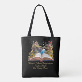 Tote Bag Modifier le texte, les livres où l'imagination pre (Dos)