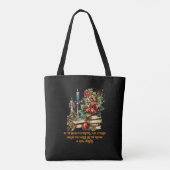 Tote Bag Modifier le texte, Livres et bougies gothiques, Ci (Dos)