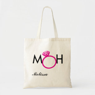 TOTE BAG MOH - DOMESTIQUE D'HONNEUR - ANNEAU ROSE - NOM