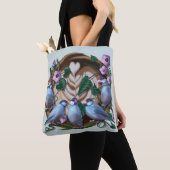 Tote Bag Moineaux de Java, Café de Java (De près)