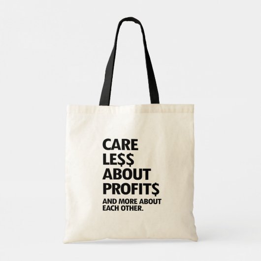 TOTE BAG MOINS DE SOINS EN PROFITS (Dos)