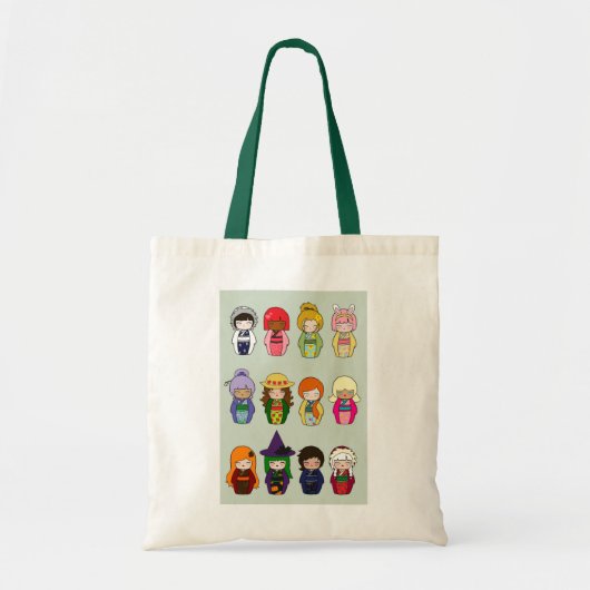 Tote Bag Mois de Kokeshi de l'année Fourre-tout (Devant)