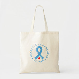 Tote Bag Mois de la sensibilisation au diabète Ruban bleu d