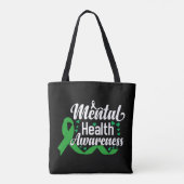 Tote Bag Mois de sensibilisation à la santé mentale (Dos)